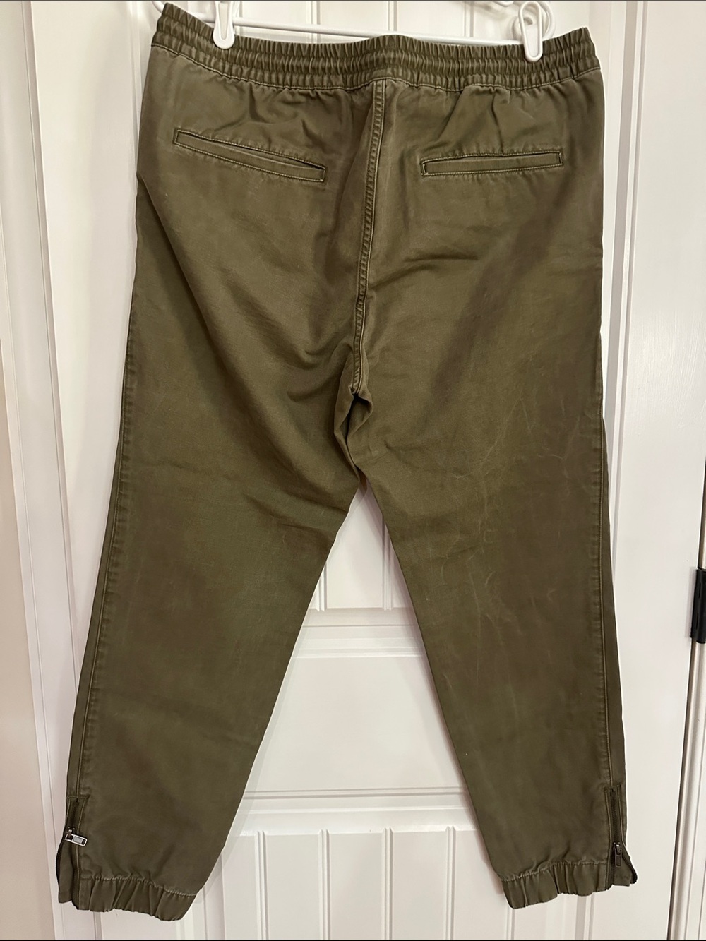 Gap Men's Olive Green Drawstring Jogger Pants large - Picture 3 of 5